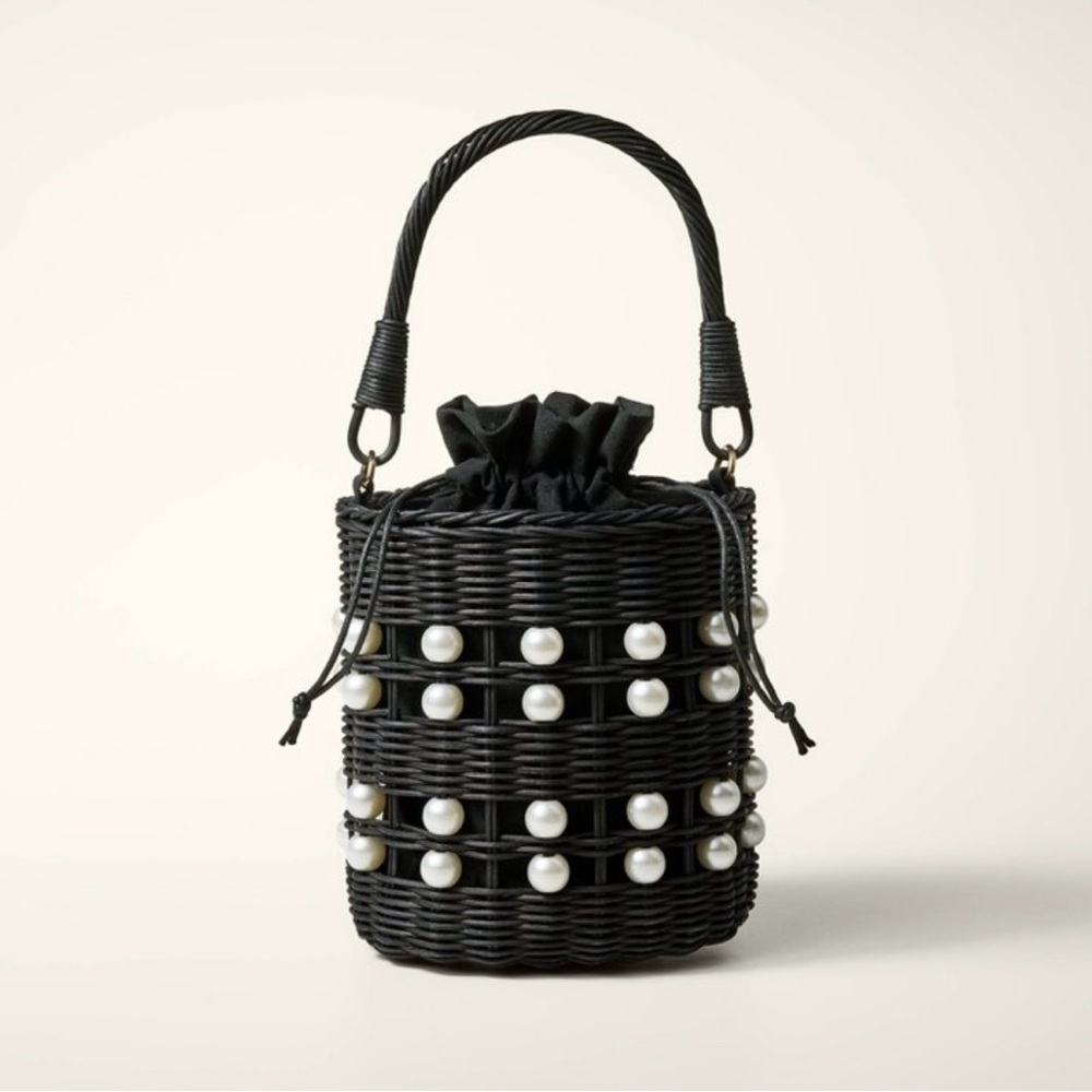 Pearl Embellished Basket Bucket Bag - kate spade new york x Target Black